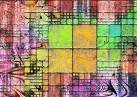 abstract Background, bright squares