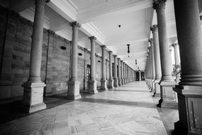 columnar in building, czech, karlovy vary