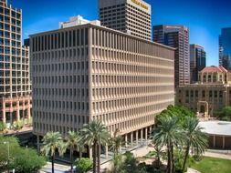 office buildings in downtown, usa, arizona, phoenix