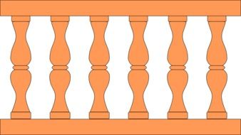 classic balustrade, illustration