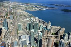 toronto skyscrapers shoreline