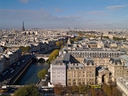 Beautiful view of Paris and Eiffel Tower