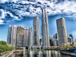 beautiful skyscrapers of Singapore