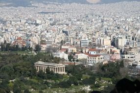 ancient temple at city, greece, athens