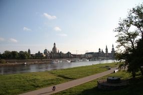 dresden city view channel nature
