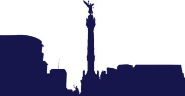 angel of independence, monument in mexico, silhouette