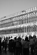 crowd of people at Doge's palace, italy, venice