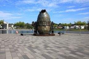 old time converter on plaza in Hoesch-Museum, germany, dortmund