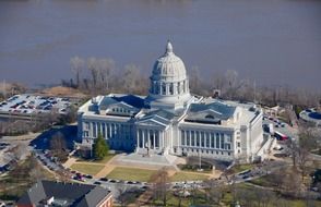 missouri capitol building, top view, usa, jefferson city