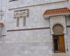 open door to the mosque in madrid