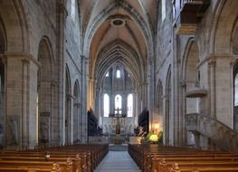 interior of the bamberg cathedral in germany