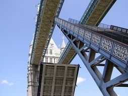 Bridge construction sky view