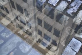 reflection of urban building