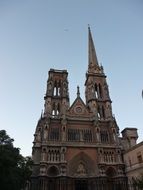 Sacred Heart Church at evening sky, argentina, cordoba