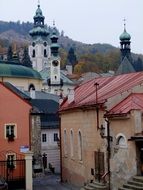 church behind houses in Slovenia