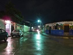 Lights in El Salvador at night