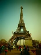 Tourist attraction eiffel tower paris france