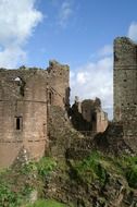 The ruins of the tower of Goodrich Castle