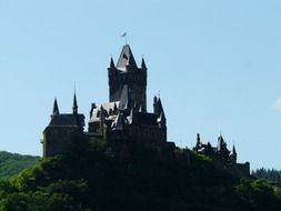 imperial castle on a hill in cochem