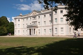 white saltram house, George II era mansion at summer, uk, england, plymouth