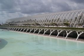 modern building of city of arts and sciences in valencia