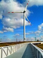 wind turbine in countryside, germany, hamburg-wihelmsburg