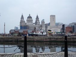downtown in Liverpool, England
