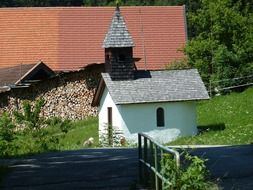 small old chapel at summer, germany, garmisch partenkirchen