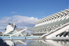 beautiful buildings in city of arts and sciences, spain, valencia