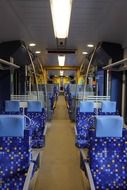 interior of modern passenger carriage