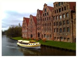 River near old buildings in Germany