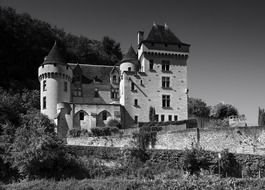 Château de la Malartrie, Renaissance style castle at summer, france, Vezac