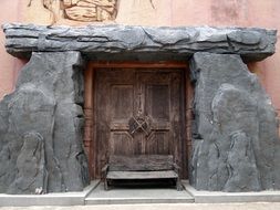 Picture of antique wooden door