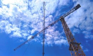 tower Construction Cranes at sky