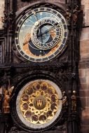 antique astronomical clock, czech, prague