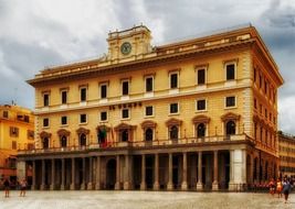 Wedekind Palace, former seat of the newspaper "Il Tempo", in Piazza Colonna, Italy, Rome