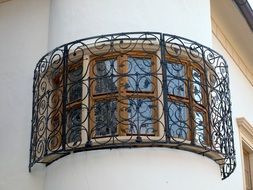 iron wrought at kanzlerhaus window, ybbsitz