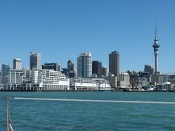 big city Auckland skyline New Zealand