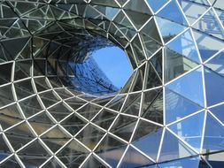 glass and steel construction of MyZeil Shopping Centre, germany, frankfurt