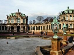 wallpavillon at winter, germany, dresden