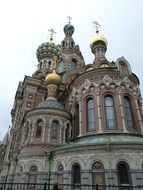 church of the savior on spilled blood at clouds, russia, st petersburg