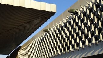 futuristic facade of National Museum of Anthropology, detail, mexico, mexico City