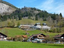 landscape of scenic mountain in countryside at spring in germany