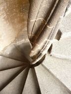 stone steps of spiral staircase