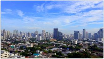 Spectacular view of Bangkok city