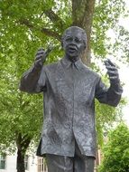 nelson mandela, bronze sculpture in Parliament Square, england, london