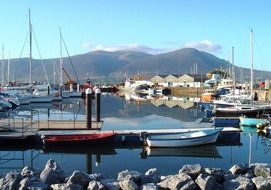 boats in scenic bay, ireland