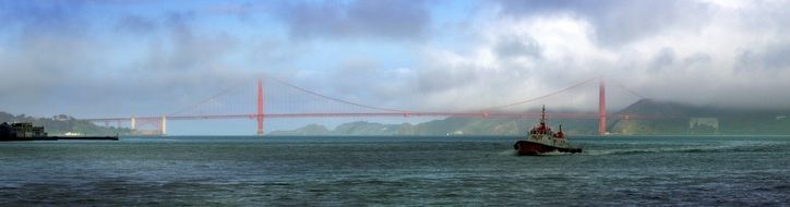 Remote Golden Gate Bridge in San Francisco