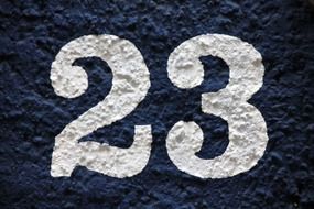 number pay house blue white 23