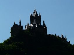 Castle in Cochem on the mountain